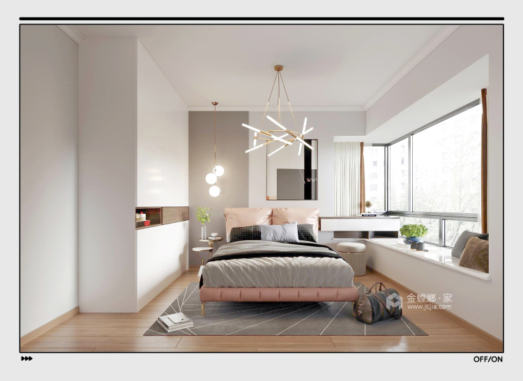 85平华发国家现代风格-平凡生活里的浪漫格调-卧室效果图及设计说明