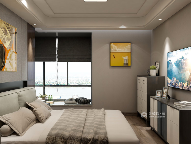120平龙湖大境天成现代风格-充满仪式感的小资生活-卧室效果图及设计说明