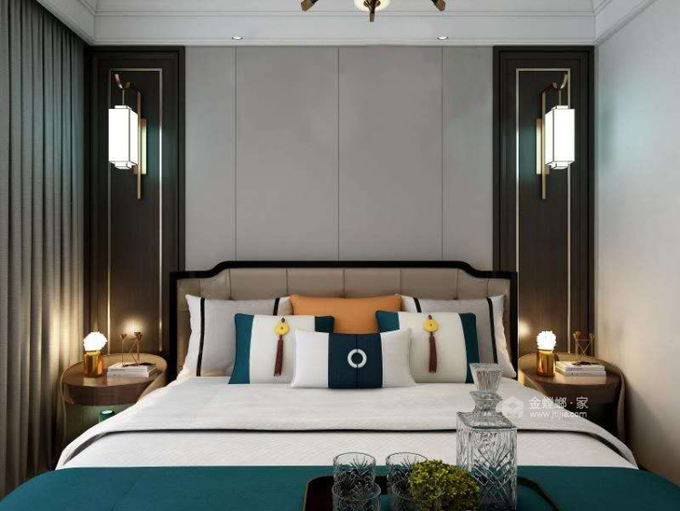 140平龙信玉园中式风格-卧室效果图及设计说明