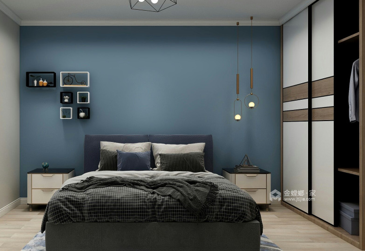 280平湖光名庭新中式风格-优雅新中式与都市现代化的结合-卧室效果图及设计说明