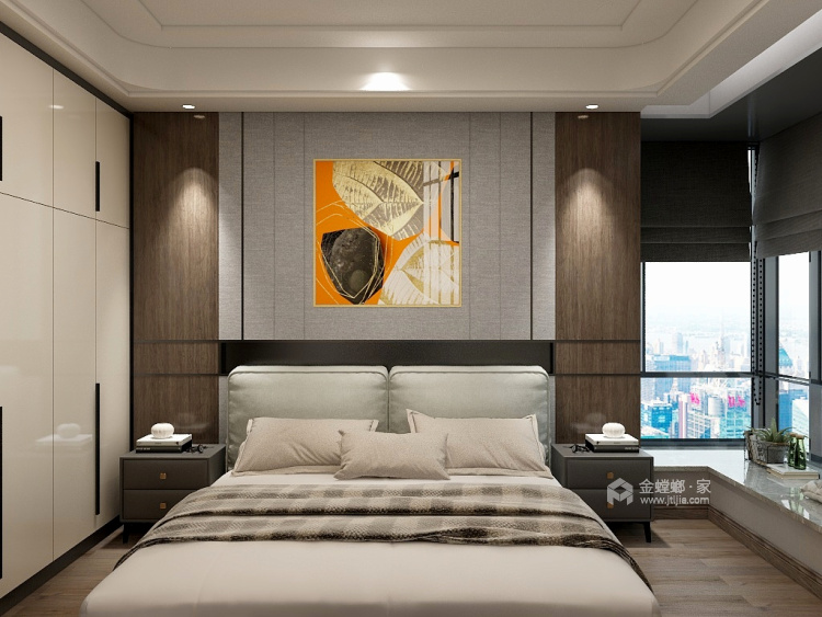 120平龙湖大境天成现代风格-充满仪式感的小资生活-卧室效果图及设计说明