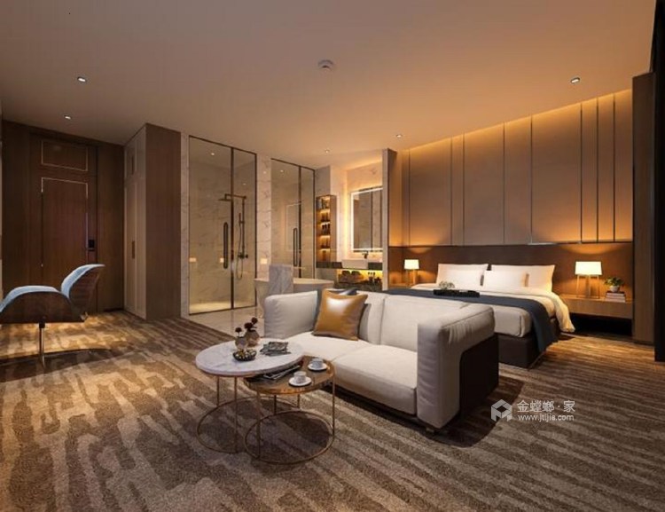 5000平魏集寸现代风格-自建酒店设计-卧室效果图及设计说明