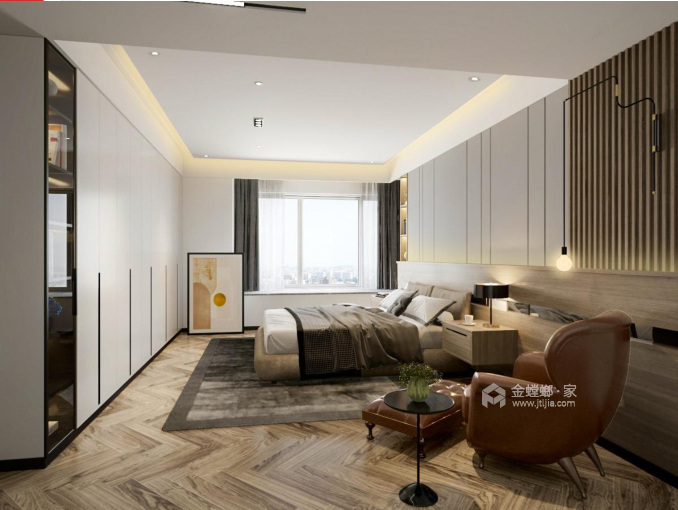 180平保利心语现代风格-卧室效果图及设计说明