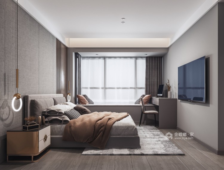 120平紫境府中式风格-卧室效果图及设计说明