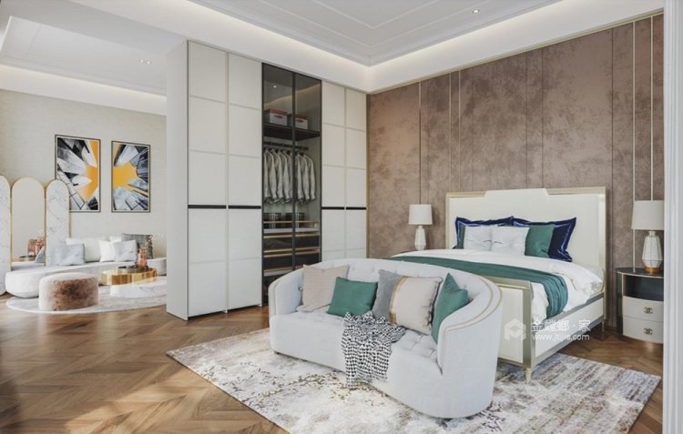 600平绿城玫瑰园现代风格-简约低调轻奢风质感美-卧室效果图及设计说明