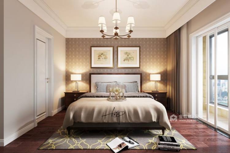187平国宾一号美式风格-卧室效果图及设计说明