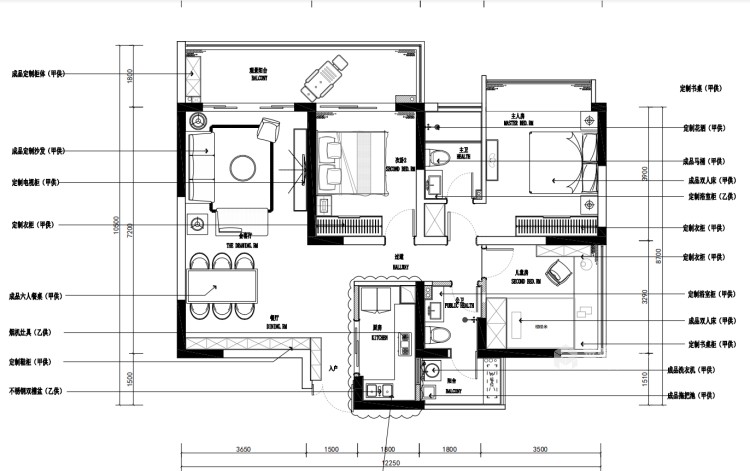116平紫境府北欧风格-舒适三居-平面设计图及设计说明
