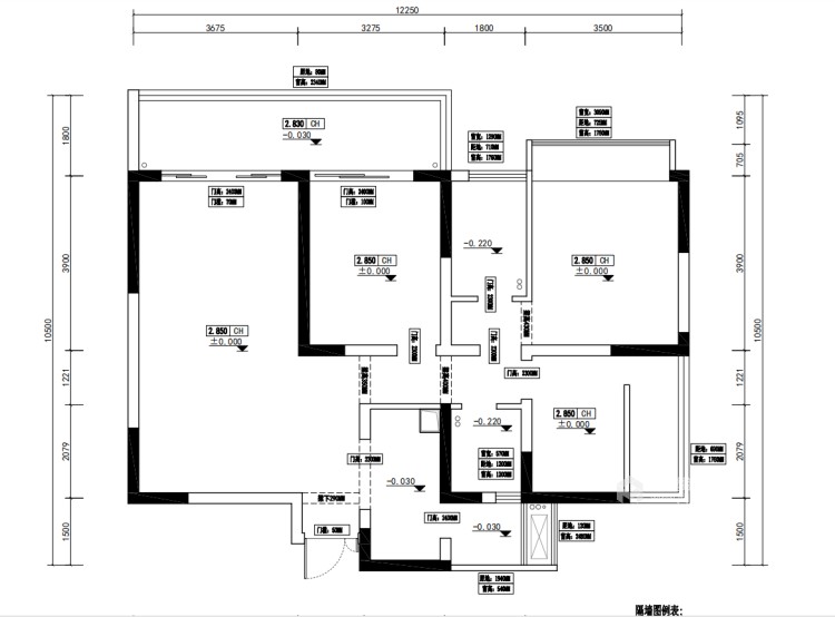 116平紫境府北欧风格-舒适三居-业主需求&原始结构图