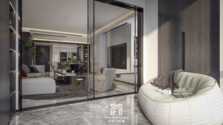 140平民生丽岛现代风格-简洁空间，禅意生活-客厅效果图及设计说明