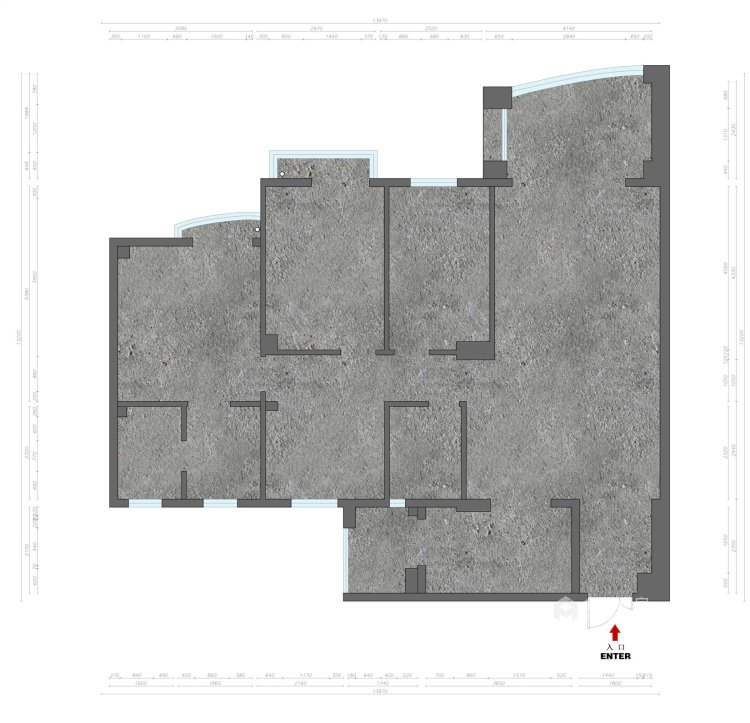140平民生丽岛现代风格-简洁空间，禅意生活-业主需求&原始结构图