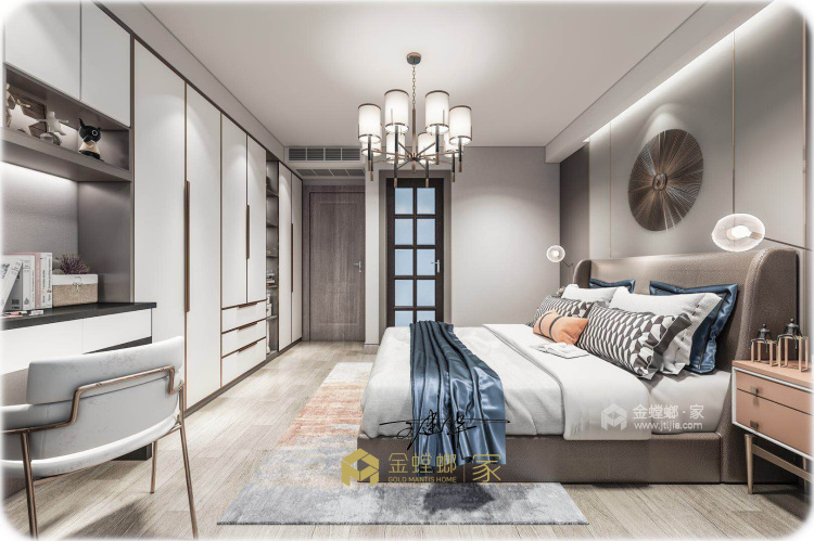 153平都市家园现代风格-卧室效果图及设计说明