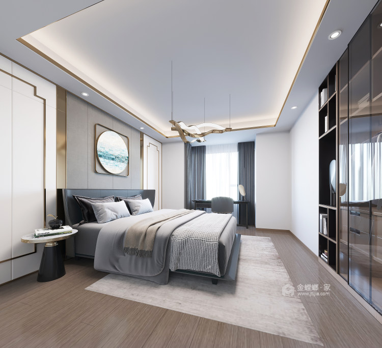 125平荷澜庭新中式风格-感知人间烟火无限诗意-卧室效果图及设计说明
