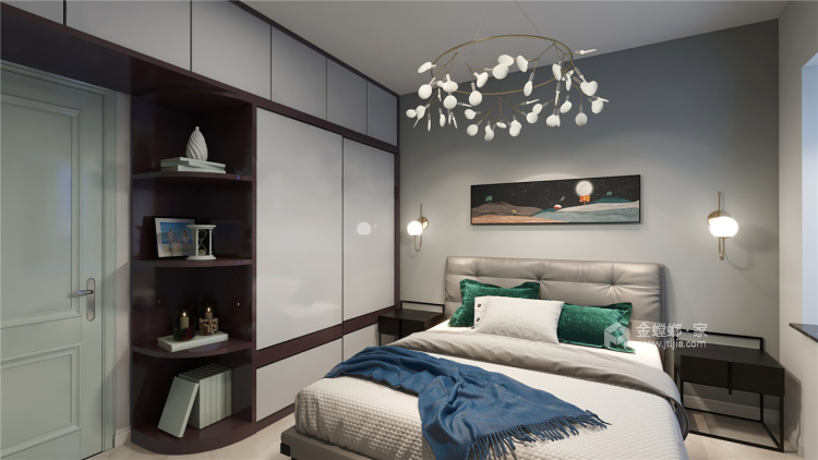 98平阿卡迪亚北欧风格-气韵之美-卧室效果图及设计说明