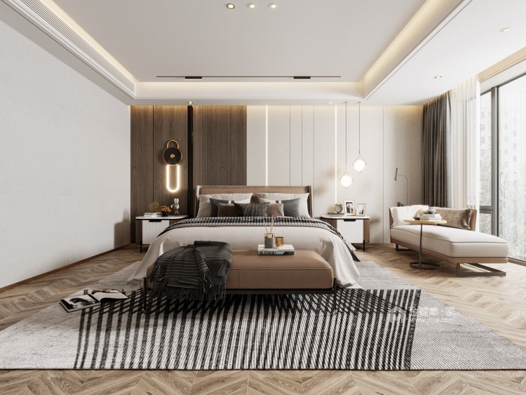 300平茂业观园现代风格-卧室效果图及设计说明