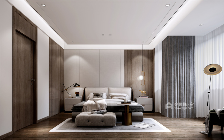 180平御江山现代风格-心之所向-卧室效果图及设计说明
