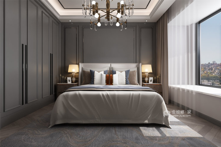 190平碧桂园世纪云谷美式风格-贵族生活-卧室效果图及设计说明