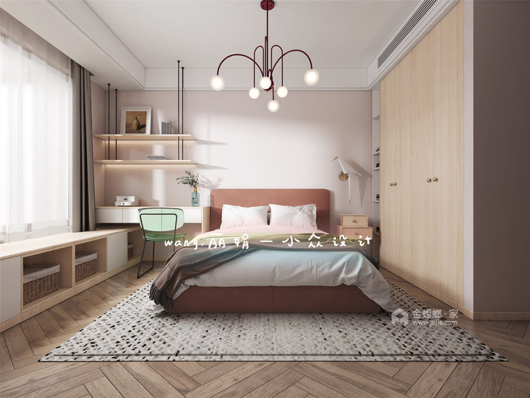 132平悦龙湾现代风格-沐浴阳光-卧室效果图及设计说明