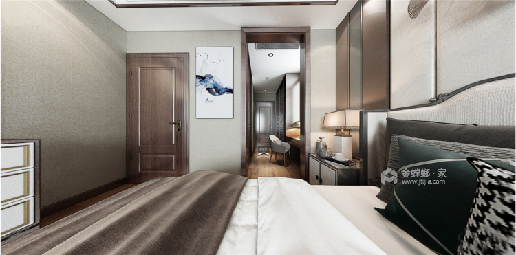 126平金辉尊御雅苑新中式风格-爱的结合-卧室效果图及设计说明