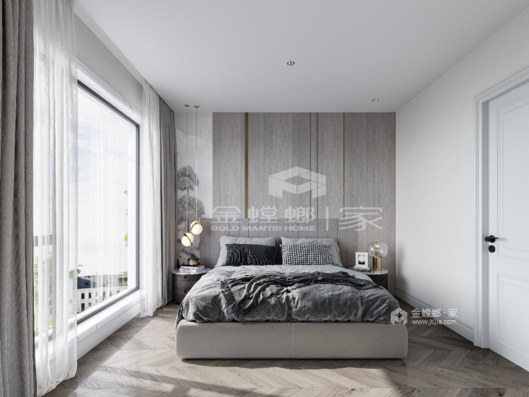 280平红玺台现代风格-卧室效果图及设计说明