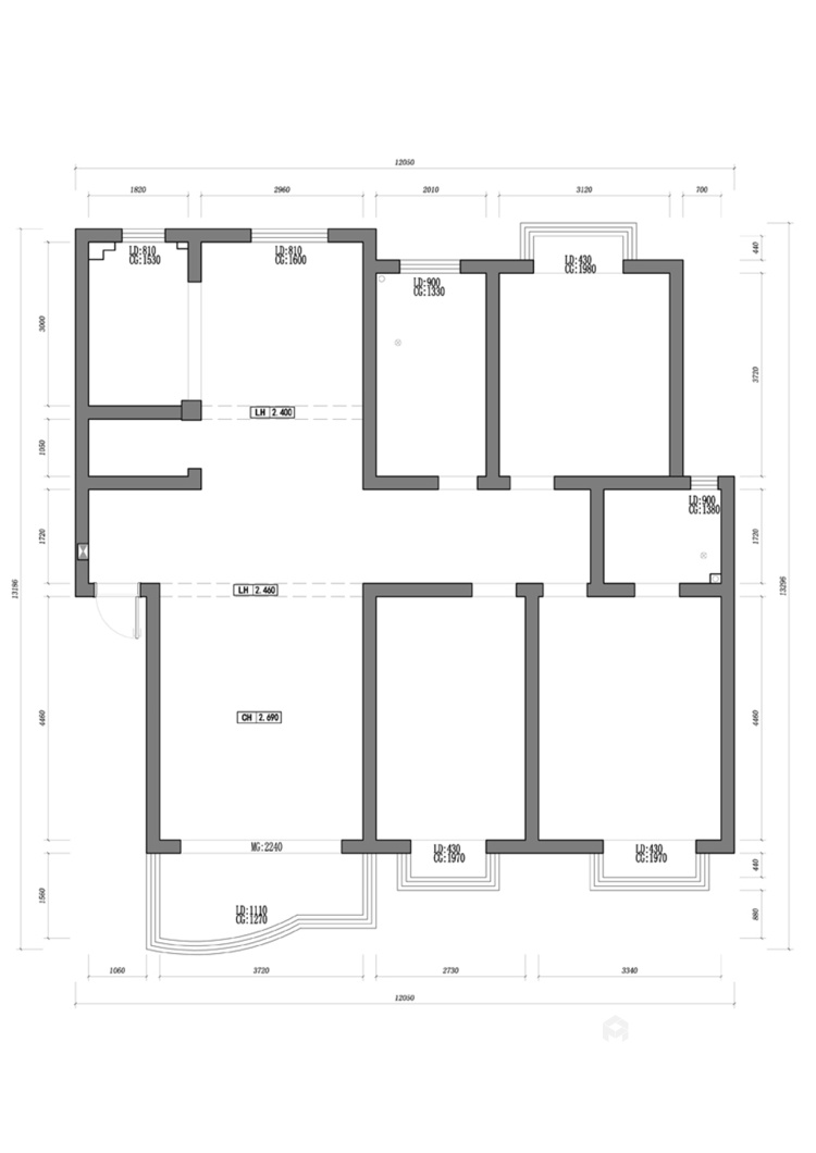 139平南丰花园美式风格-『门里边，是有故事的家』-业主需求&原始结构图