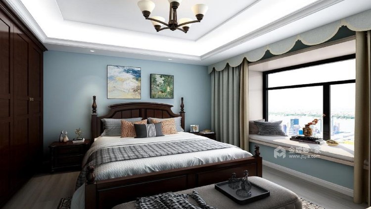 142平翡翠天御美式风格-卧室效果图及设计说明