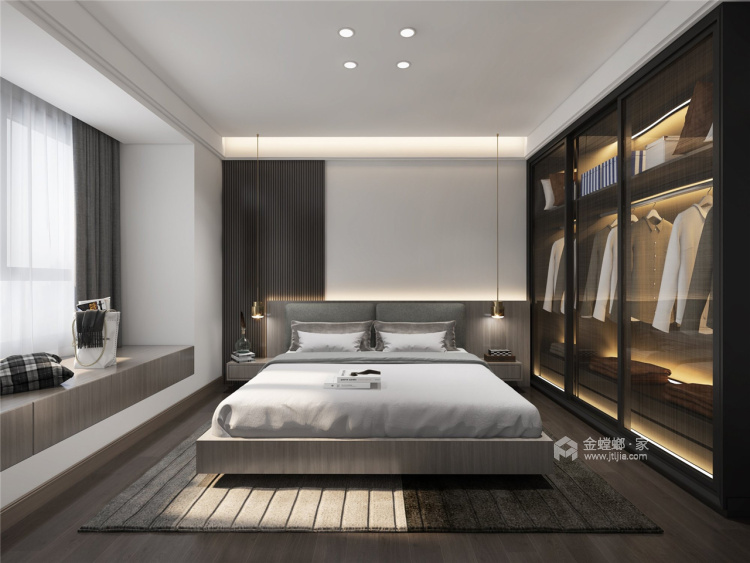 180平独墅湾新中式风格-幽之境-卧室效果图及设计说明