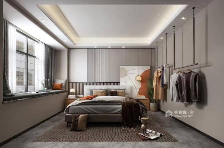 116平紫境府现代风格-卧室效果图及设计说明