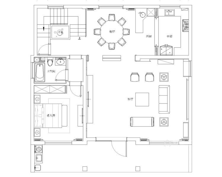 360平私宅中式风格-华文东方-平面设计图及设计说明