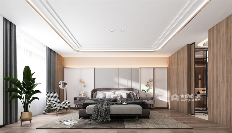 220平苏州湾景苑现代风格-绅士的品格-卧室效果图及设计说明