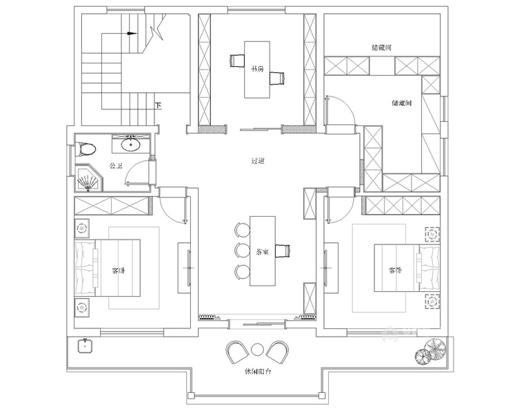 360平私宅中式风格-华文东方-平面设计图及设计说明