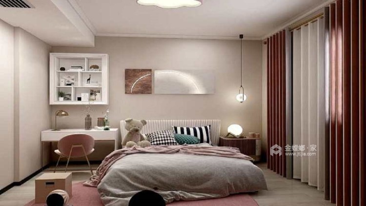 140平湖语墅现代风格-卧室效果图及设计说明