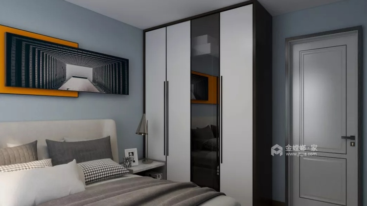 124平纽约时代现代风格-卧室效果图及设计说明