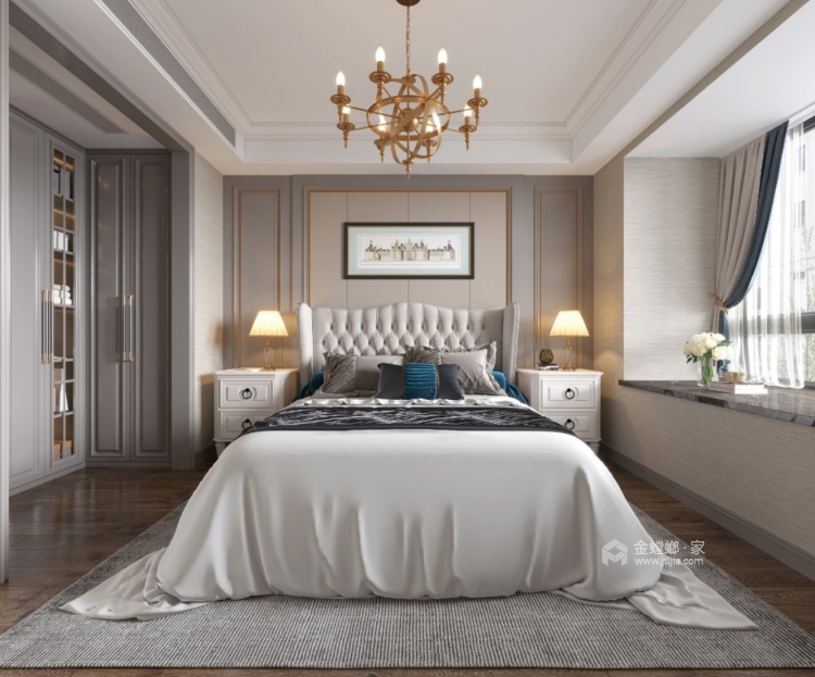 155平汀海壹品美式风格-恰到好处的精致-卧室效果图及设计说明