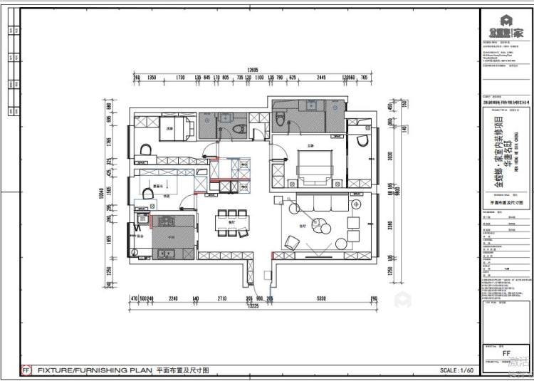 110平华唐名邸现代风格-平面设计图及设计说明