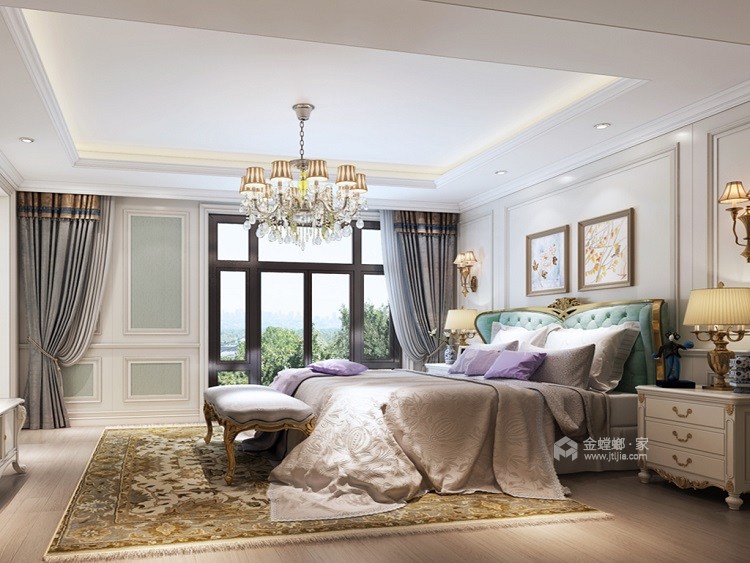 400平东方帕提欧欧式风格-卧室效果图及设计说明