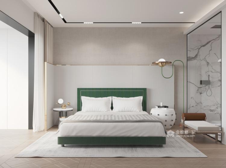 150平太阳城花园现代风格-卧室效果图及设计说明