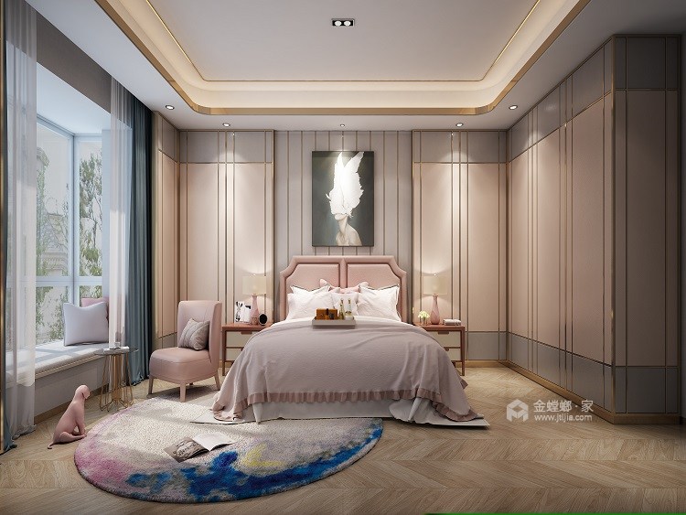 450平海珀佘山现代风格-卧室效果图及设计说明