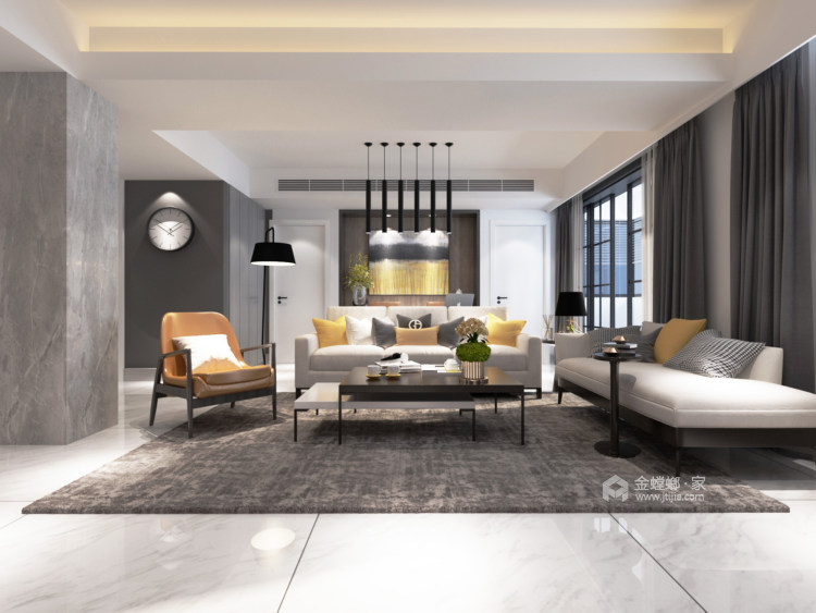 250平新华商务大厦现代风格-客厅效果图及设计说明