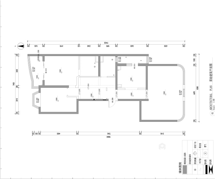 150平太阳城花园现代风格-业主需求&原始结构图