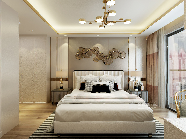 260平花语盈墅嘉园现代风格-卧室效果图及设计说明