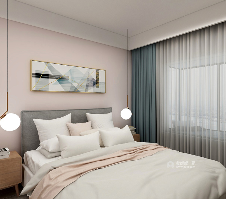 150平新江湾城现代风格-卧室效果图及设计说明