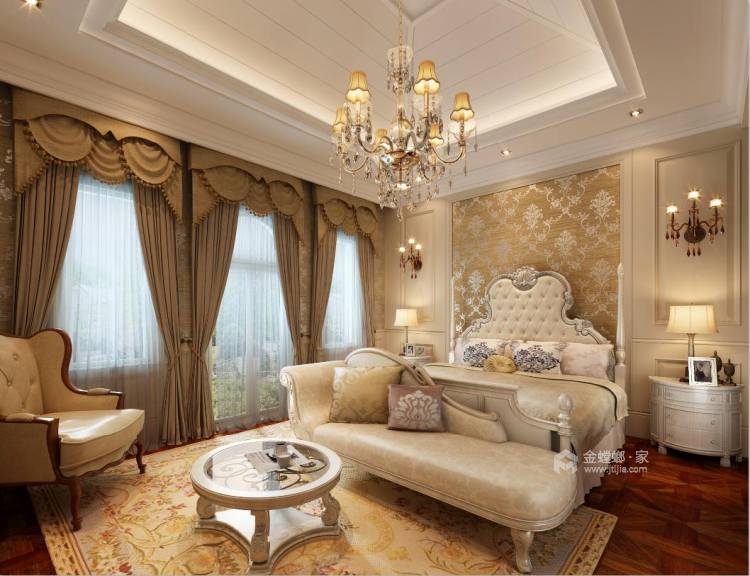 800平圣安德鲁斯欧式风格-卧室效果图及设计说明