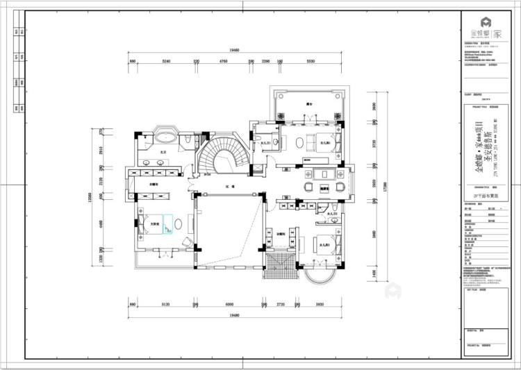 800平圣安德鲁斯欧式风格-平面设计图及设计说明