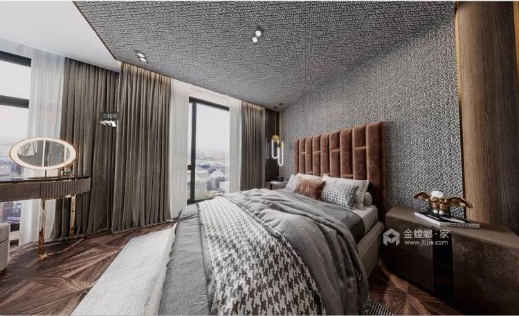 125平融创壹号府现代风格-卧室效果图及设计说明