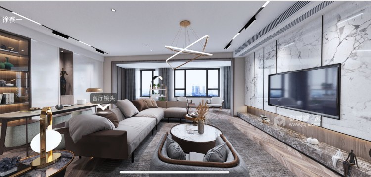 240平碟湖世界湾现代风格-品质生活的理想住宅-空间效果图