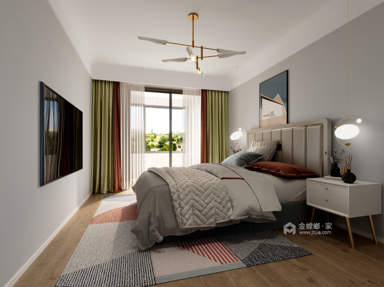 130平世纪凤凰城现代风格-卧室效果图及设计说明