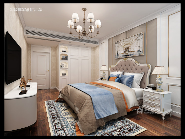 160平锦绣福园简欧风格-卧室效果图及设计说明