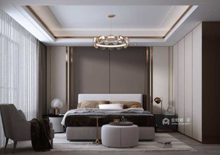 142平吾悦首府现代风格-品质生活-卧室效果图及设计说明