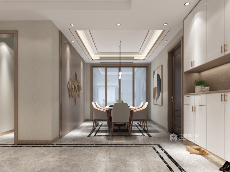 145平翡翠雅苑现代风格-轻奢质感住宅-空间效果图