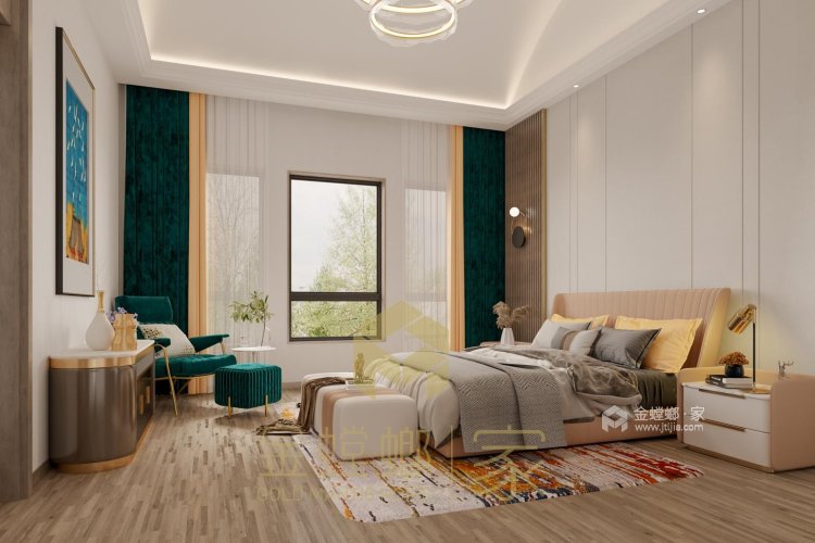 478平保利领秀山日式风格-大隐于市，修身齐家-卧室效果图及设计说明